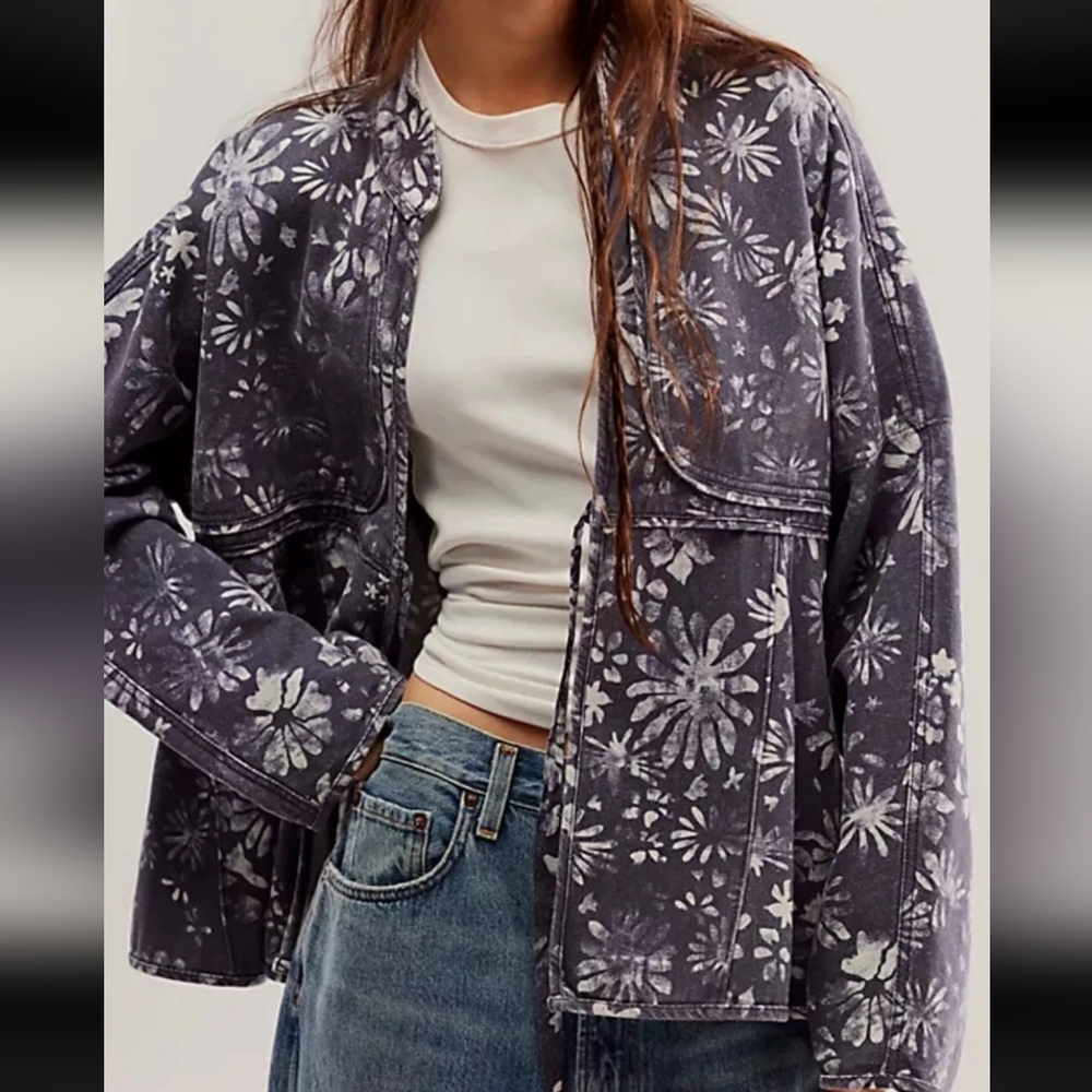 Free People Lua Bed Jacket Size Small Relaxed Fit - image 3